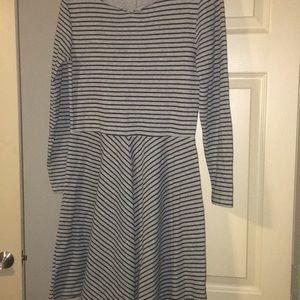 Gray and black dress